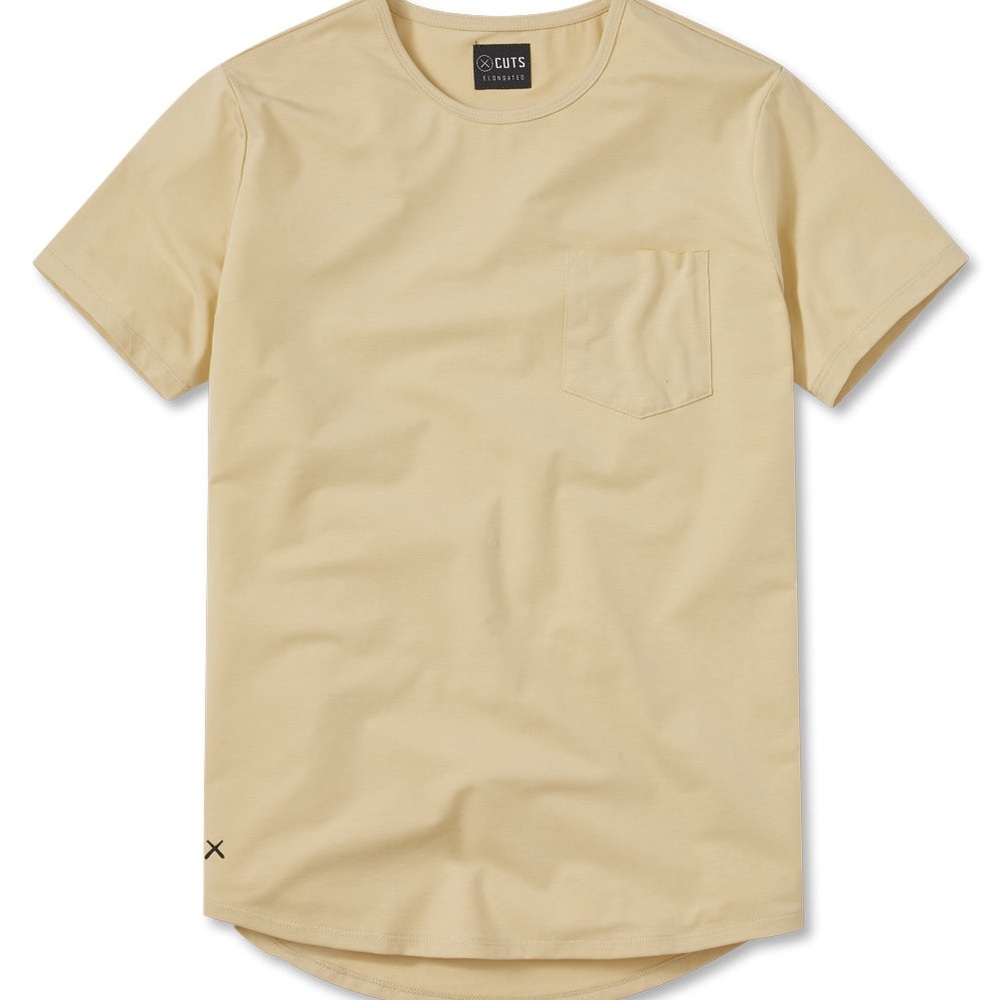 Cuts Clothing Men's Tan Short Sleeve Tee